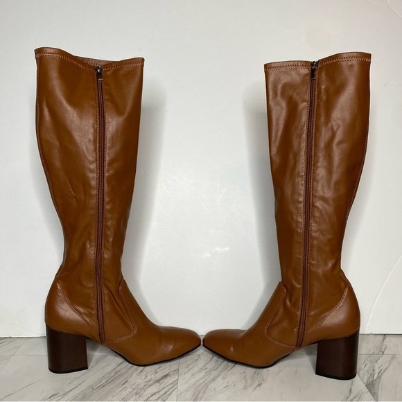 Franco Sarto Talfer Brown Faux Leather Tall Heeled Boot 11M - Picture 5 of 16